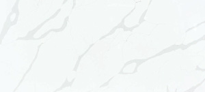 : Elegant Calacatta Pristine quartz countertops in Bangalore, with subtle veining.